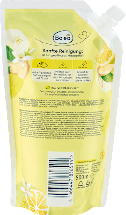 Cremeseife Ginger & Lemon Nachfüllbeutel Balea