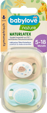 Schnuller Naturlatex 5-18 Monate sortiert babylove nature