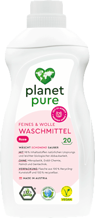 Fein- & Wollwaschmittel Flüssig Rose planet pure
