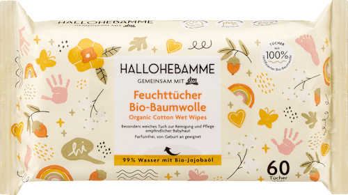 Feuchttücher Bio-Baumwolle HALLOHEBAMME