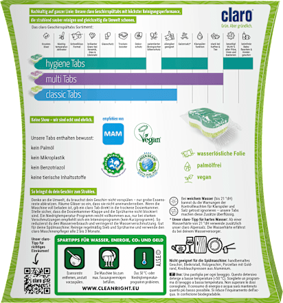 Geschirrspül-Tabs hygiene claro