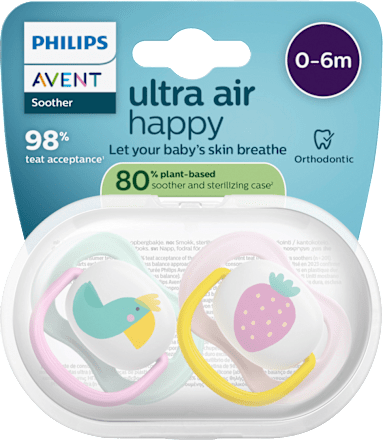 Schnuller ultra air Happy 0-6 Monate sortiert PHILIPS AVENT