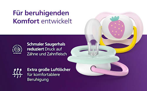 Schnuller ultra air Happy 0-6 Monate sortiert PHILIPS AVENT