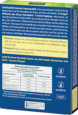 Tabletten Melatonin plus Kneipp