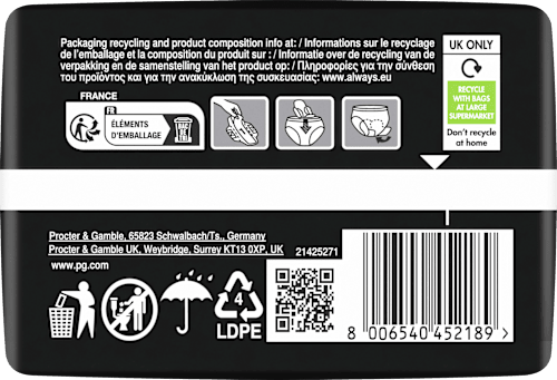 Maxi-Binden mit Flügeln Maxi Night always