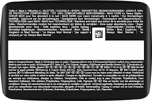 Maxi-Binden mit Flügeln Maxi Night always