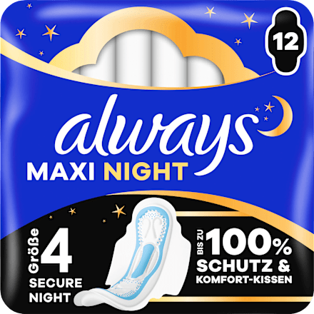 Binden Maxi Night mit Flügeln  always