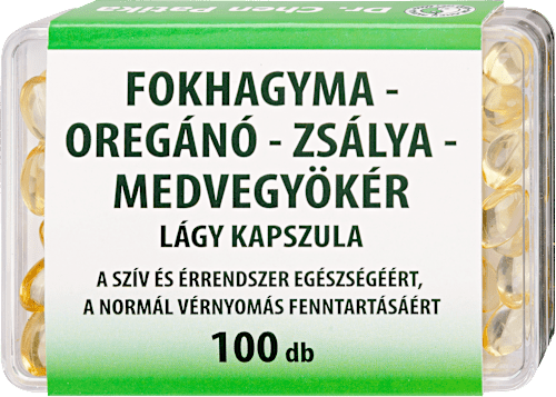 Fokhagyma-oregánó-zsálya-medvegyökér lágy kapszula DR CHEN PATIKA