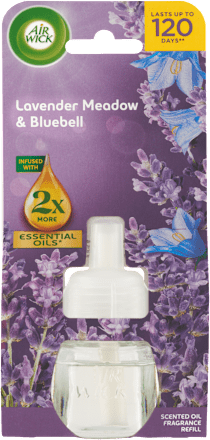  Náplň do elektrického osviežovača Essential Oils - levanduľová lúka a modré kvietky  Air Wick