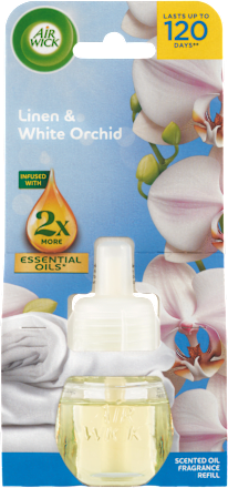 Náplň do elektrického osviežovača Essential Oils - bielizeň a biela orchidea Air Wick