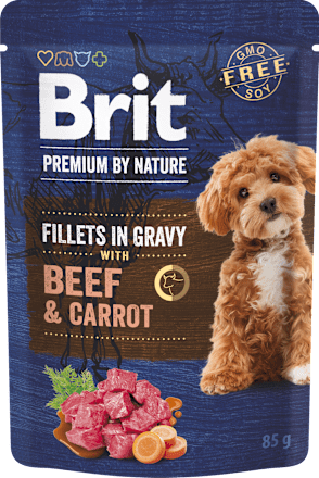 Karma dla psów Premium By Nature, wołowina z marchewką w sosie Brit