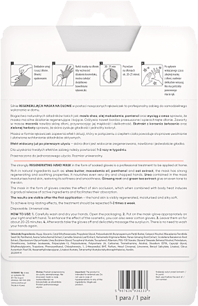 Regenerująca Maska NA DŁONIE w postaci nasączonych rękawiczek  L'biotica