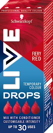 Farbiace kvapky na vlasy - Fiery Red Schwarzkopf LIVE