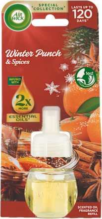 Náplň do elektrického osviežovača Essential Oils – zimný punč Air Wick