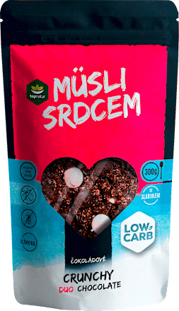 Müsli srdcem Čokoládové Crunchy Duo Chocolate Topnatur