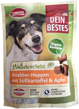 Chrumkavá pochúťka pre psy Naturverliebt, sladké zemiaky a jablko Dein Bestes