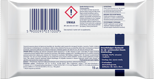 Chusteczki dezynfekujące do rąk i powierzchni  Cleanic
