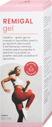 Hladilno – grelni gel za masažo in sprostitev pred in po športnih aktivnostih Remigal galex