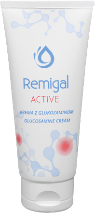 Krema z glukozaminom za prijeten občutek v sklepih in sproščujočo masažo mišic Remigal Active galex