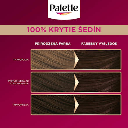 Farba na vlasy Oil-Care Color - 4-65 oslnivo hnedá  Palette DELUXE