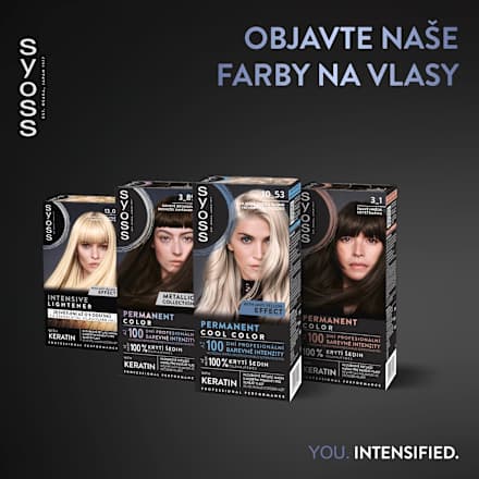 Farba na vlasy Permanent Cool Color - 10-53 svetlá blond syoss