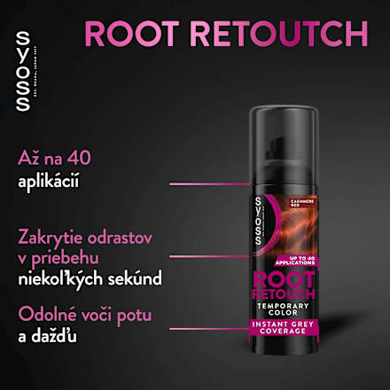 Sprej na odrasty Root Retouch - Cashmere Red syoss
