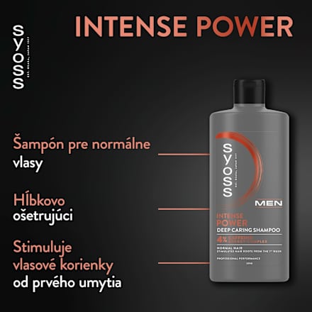 Šampón na vlasy pre mužov Power  syoss Men