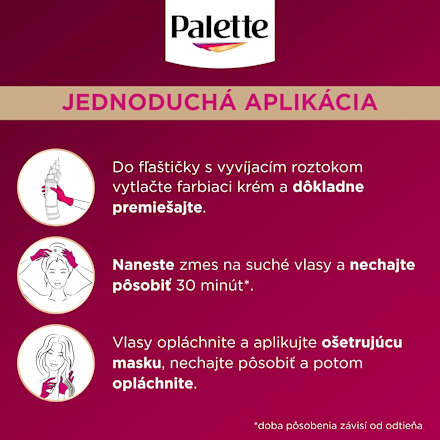 Farba na vlasy Oil-Care Color - 1-0 prirodzene sýtočierna Palette DELUXE