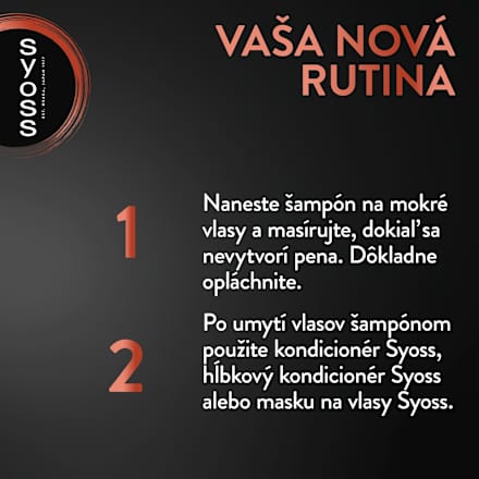 Šampón na vlasy pre mužov Power  syoss Men