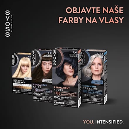 Farba na vlasy Permanent Color - 1-4 modročierna syoss