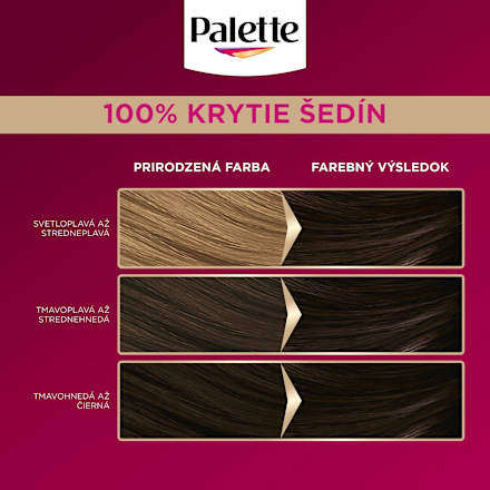 Farba na vlasy Oil-Care Color - 3-0 tmavohnedá Palette DELUXE
