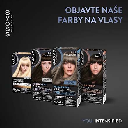 Farba na vlasy Permanent Cool Color - 7-46 chladná stredná blond syoss