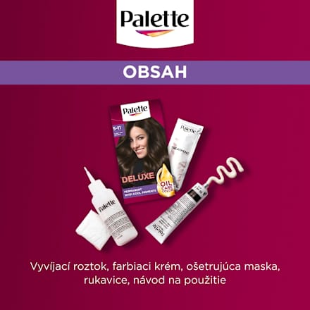 Farba na vlasy - 5-11 svetlo popolavo hnedá Palette DELUXE