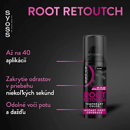 Sprej na odrasty Root Retouch - Black syoss