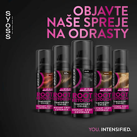 Sprej na odrasty Root Retouch - Black syoss