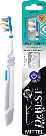 Zahnbürste mit Batterie Vibration Multi Expert mittel Dr. Best