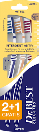 Interdent Aktiv Zahnbürste Mittel 2+1 Gratis sortiert Dr. Best