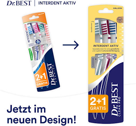 Interdent Aktiv Zahnbürste Mittel 2+1 Gratis sortiert Dr. Best