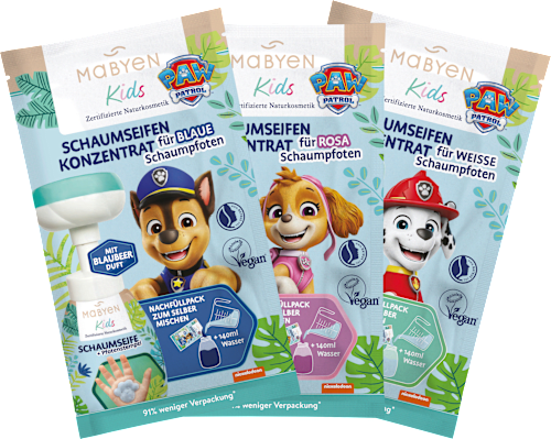 Schaumseife Kinder Konzentrat Nachfüllpack sortiert Mabyen