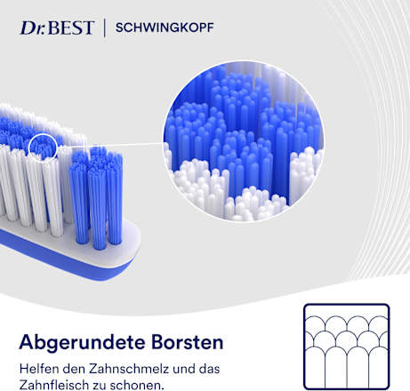 Zahnbürste mit Schwingkopf mittel sortiert Dr. Best