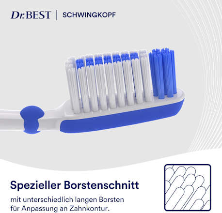 Zahnbürste mit Schwingkopf mittel sortiert Dr. Best