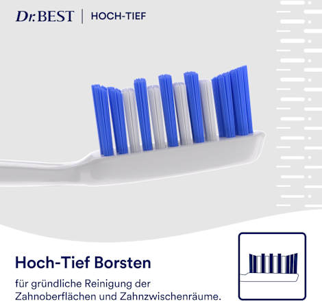 Zahnbürste Hoch-Tief hart Dr. Best