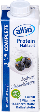 Trinkmahlzeit Protein Complete Joghurt Johannisbeere all in