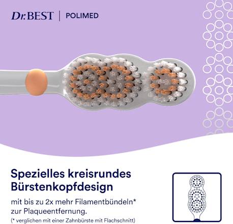 Zahnbürste Professional Polimed mittel sortiert Dr. Best