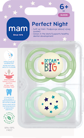 dudlík Perfect night 6+m, máta/modrá mam