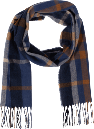 Reciklirani šal s karo uzorkom, unisex - Blue PURSET