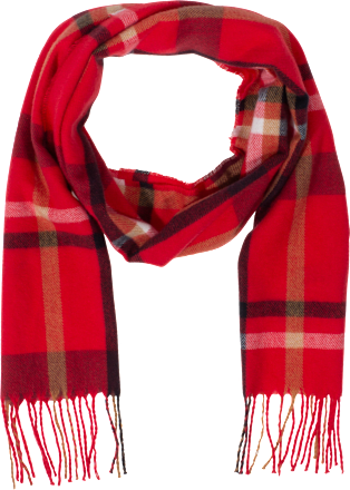 Reciklirani šal s karo uzorkom, unisex - Red PURSET