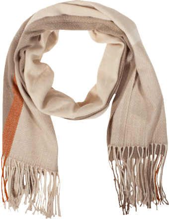 Reciklirani šal s karo uzorkom - Orange PURSET