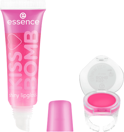 Lipgloss & Balm Kiss Bomb Shiny Set 01 Strawberry Sweetie essence