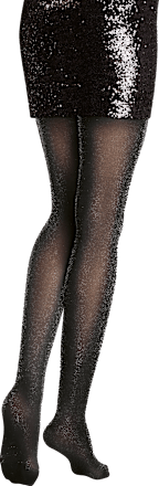 Strumpfhose mit Glitzer-Garn schwarz Gr. 46/48, 40 DEN Fascino